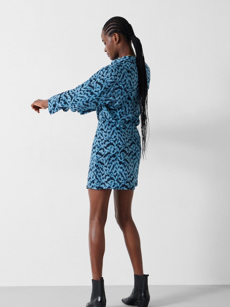 Hush Blue Mini Maia Printed Utility Dress - Image 2 of 5