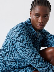 Hush Blue Mini Maia Printed Utility Dress - Image 4 of 5