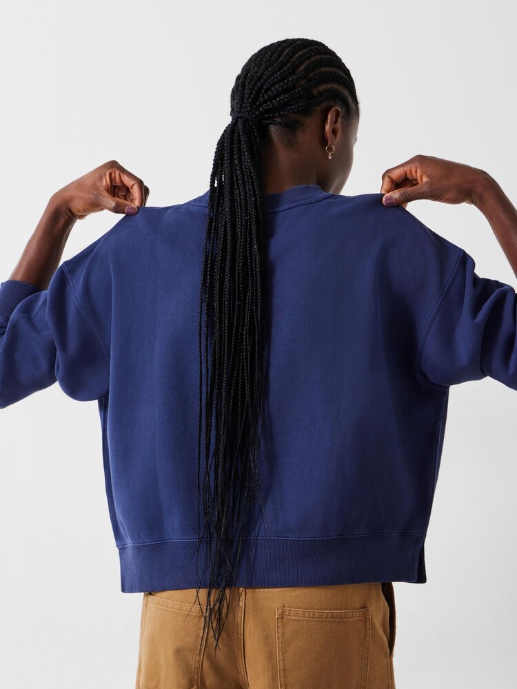 Hush Blue Roxy Metallic Star Sweatshirt - Image 2 of 5