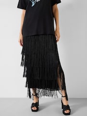 Hush Black Hailey Fringe Maxi Skirt - Image 2 of 5