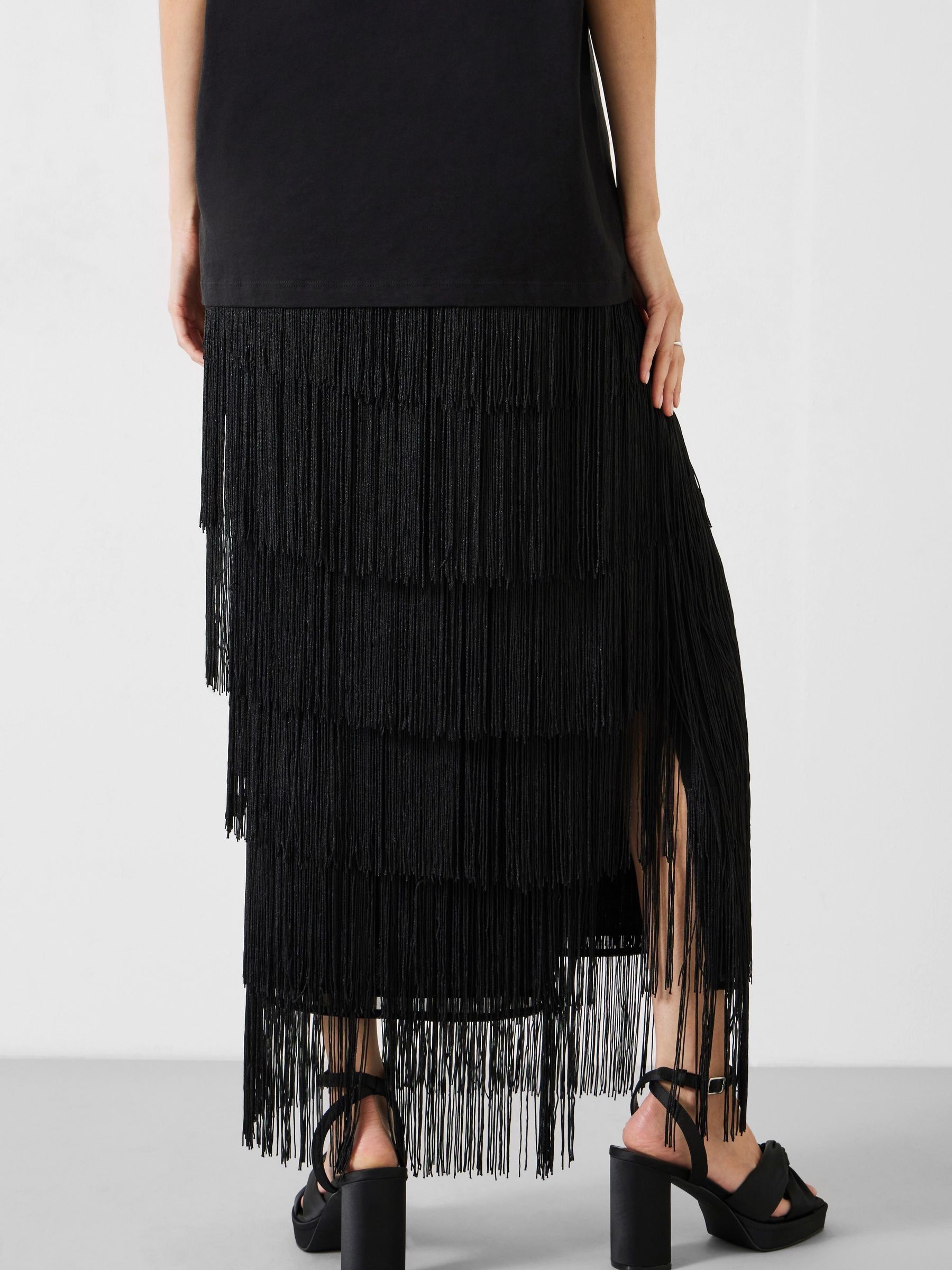 Hush black midi skirt clearance