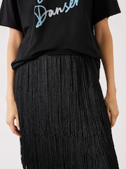 Hush Black Hailey Fringe Maxi Skirt - Image 4 of 5