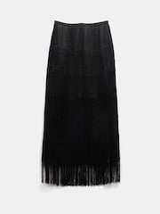 Hush Black Hailey Fringe Maxi Skirt - Image 5 of 5