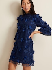 Phase Eight Blue Rachel Floral Shift Dress - Image 1 of 5