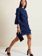Phase Eight Blue Rachel Floral Shift Dress - Image 2 of 5