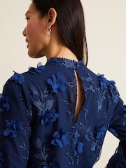 Phase Eight Blue Rachel Floral Shift Dress - Image 3 of 5