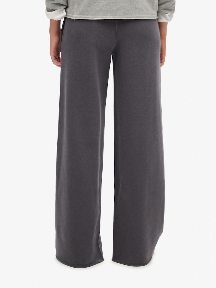 Superdry Dark Grey Wash Straight Joggers - Image 2 of 4