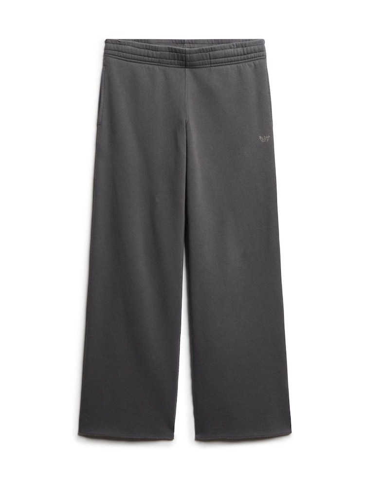 Superdry Dark Grey Wash Straight Joggers - Image 3 of 4