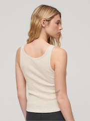 Superdry Nude Athletic Essential Ribbed Vest Top - Image 2 of 3