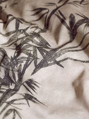 Monochrome 200 Thread Count 100% Cotton Oriental Leaf Duvet Cover and Pillowcase Set - Image 5 of 7