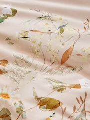 Natural Autumnal Floral 100% Cotton Duvet Cover and Pillowcase Set - Image 3 of 6