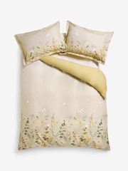 Natural Autumnal Floral 100% Cotton Duvet Cover and Pillowcase Set - Image 6 of 6