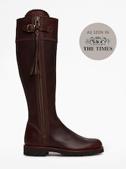 Penelope Chilvers Wide Fit Long Tassel Leather Brown Boots - Image 6 of 6