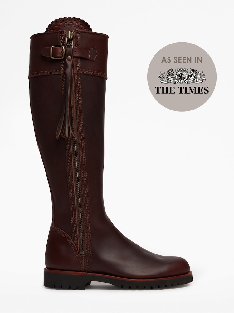 Penelope Chilvers Brown Wide Fit Long Tassel Leather Boots - Image 7 of 7