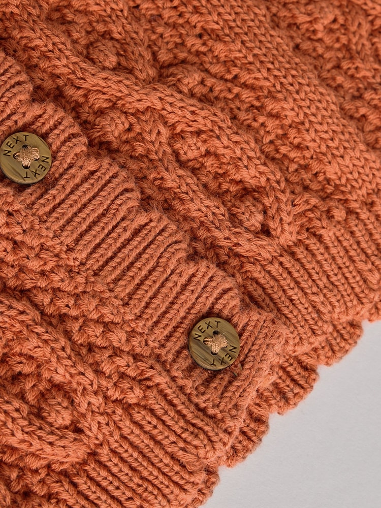 Rostbraun - Baby-Strickjacke aus 100 % Baumwolle mit Noppenstruktur (0 M.–2 J.) - Bild 7 von 7 Rostbraun - Baby-Strickjacke aus 100 % Baumwolle mit Noppenstruktur (0 M.–2 J.) - Bild 7 von 7