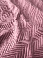 Pink Madison Quilted Velvet Duvet Cover and Pillowcase Set - Image 5 of 5