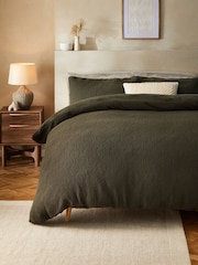 Pattern Embossed Borg Fleece Duvet Cover and Pillowcase Set - Изображение 2 из 6