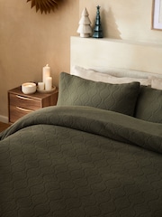 Pattern Embossed Borg Fleece Duvet Cover and Pillowcase Set - Изображение 4 из 6