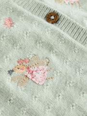 Sage Green Fairy Embroidered Fairy Cardigan (0mths-2yrs) - Image 5 of 7