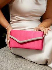 Pink - Linzi Aveline Clutch mit Umschlag - Bild 2 von 2