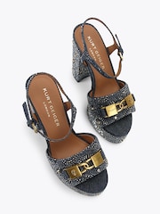 Kurt Geiger London Blue Kingsley Platform Sandals - Image 2 of 5