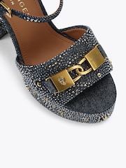 Kurt Geiger London Blue Kingsley Platform Sandals - Image 4 of 5