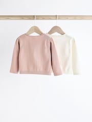 Rosa/blanco - 100% Cotton Cardigans 2 Pack (0mths-3yrs) - Imagen 2 de 7