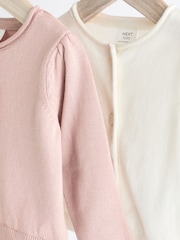 Rosa/blanco - 100% Cotton Cardigans 2 Pack (0mths-3yrs) - Imagen 3 de 7