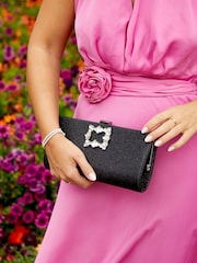Linzi Black Admire Evening Clip Clutch Bag - Image 2 of 2