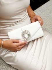 Linzi White Heaven Evening Envelope Clutch Bag - Image 2 of 2