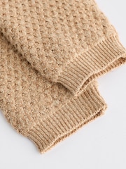 Tan Brown Baby Back Slogan Embroidered Knitted 100% Cotton Cardigan (0mths-2yrs) - Image 10 of 11