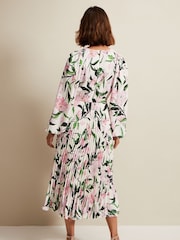 Phase Eight Multi Petite Penny Floral Midi Dress - Image 4 of 9