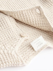 Cream Baby Frill Hem 100% Cotton Knitted Cardigan (0mths-2yrs) - Image 7 of 8