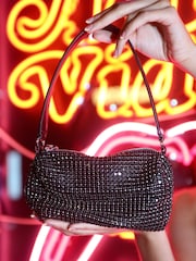 Linzi Black Dignity Diamante Shoulder Bag - Image 3 of 4