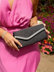 Schwarz - Linzi Aveline Clutch mit Umschlag - Bild 1 von 2