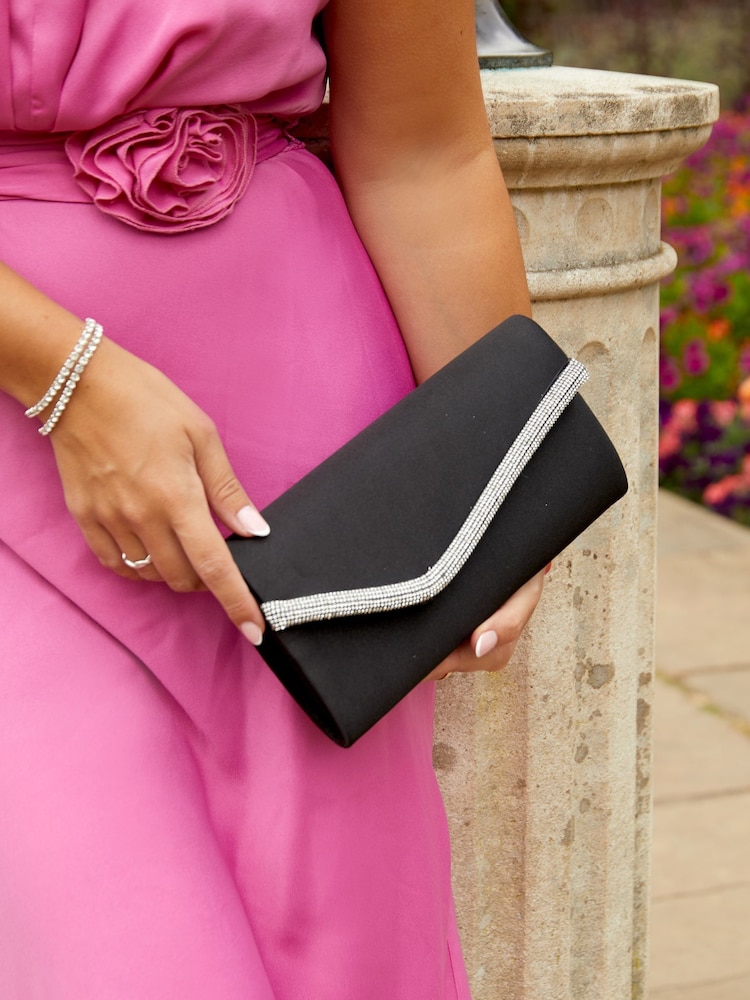 Schwarz - Linzi Aveline Clutch mit Umschlag - Bild 2 von 2