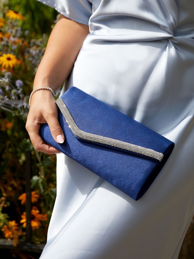 Linzi Blue Aveline Envelope Clutch Bag - Image 1 of 2