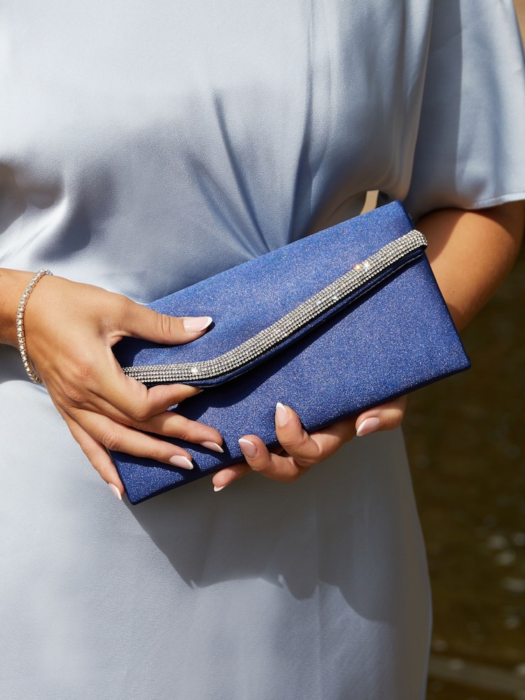 Linzi Blue Aveline Envelope Clutch Bag - Image 2 of 2