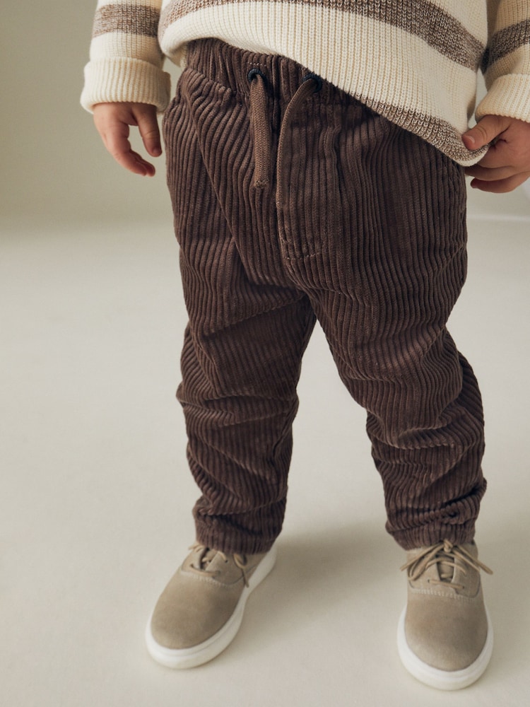 Ecru/Creme/Braun - Rundhals-Strickpullover mit Streifenmuster und Bärenmotiv aus 100 % Baumwolle (3 Monate–7Jahre) - Bild 8 von 8