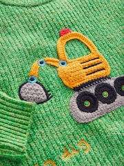 Green Digger Knitted Crew Neck Jumper (3mths-7yrs) - Image 6 of 7