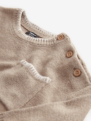 Neutral Knitted Crew Neck Jumper (3mths-7yrs) - Image 8 of 8