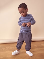 Blue Stripe Knitted Hoodie (3mths-7yrs) - Image 3 of 6