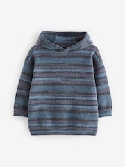 Blue Stripe Knitted Hoodie (3mths-7yrs) - Image 4 of 6