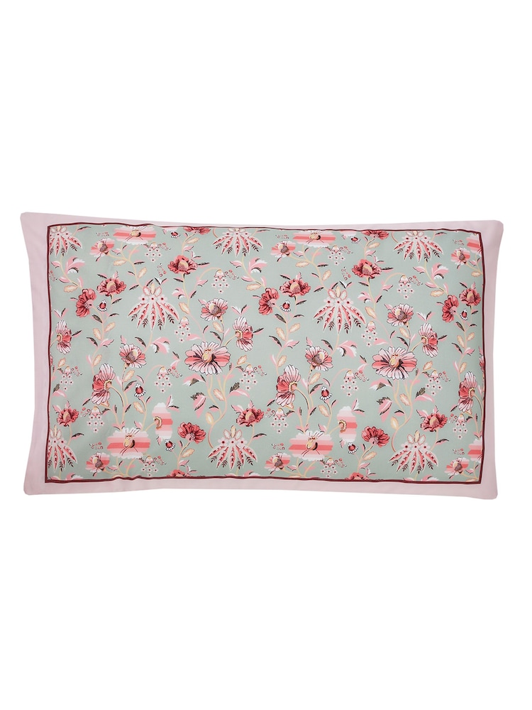 Cath Kidston Green Set Of 2 Friendship Gardens 100% Cotton Pillowcases - Image 3 of 3
