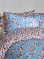 Cath Kidston Blue Set Of 2 Clifton Mews 100% Cotton Pillowcases - Image 1 of 3