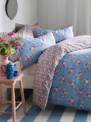 Cath Kidston Blue Set Of 2 Clifton Mews 100% Cotton Pillowcases - Image 2 of 3
