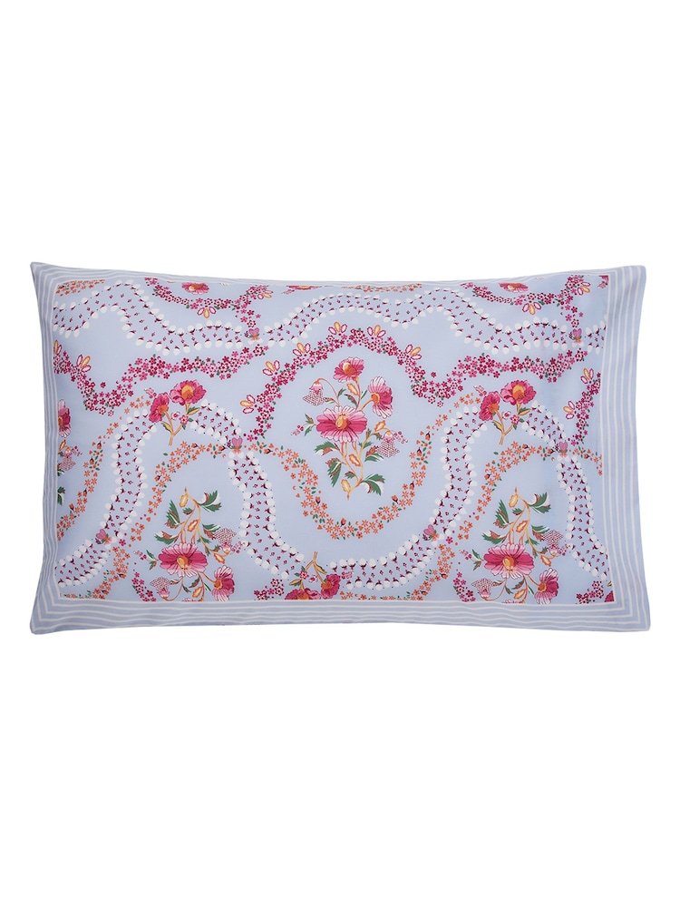 Cath Kidston Blue Set Of 2 Affinity Floral 100% Cotton Pillowcases - Image 3 of 3