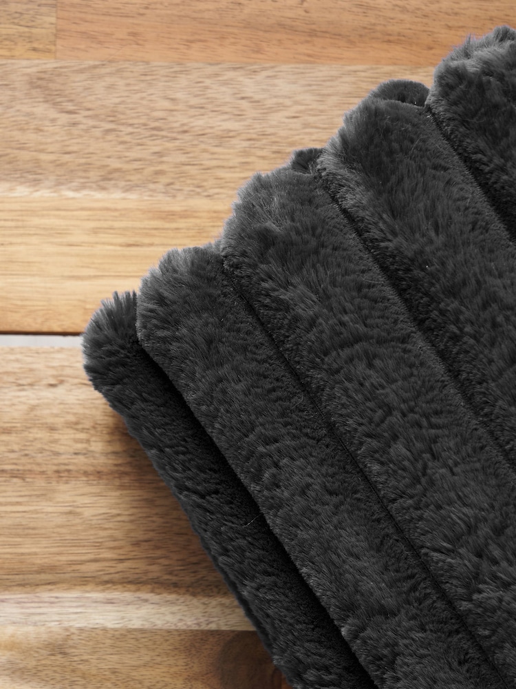 BHS Black Jumbo Cord Throw - Image 2 of 4