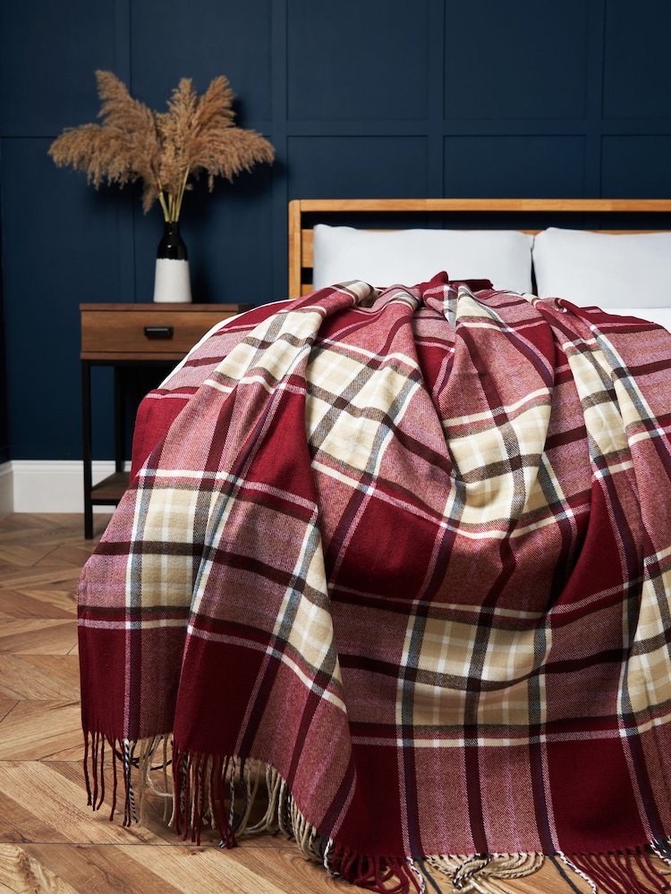 BHS Red Madison Throw - Image 1 of 3