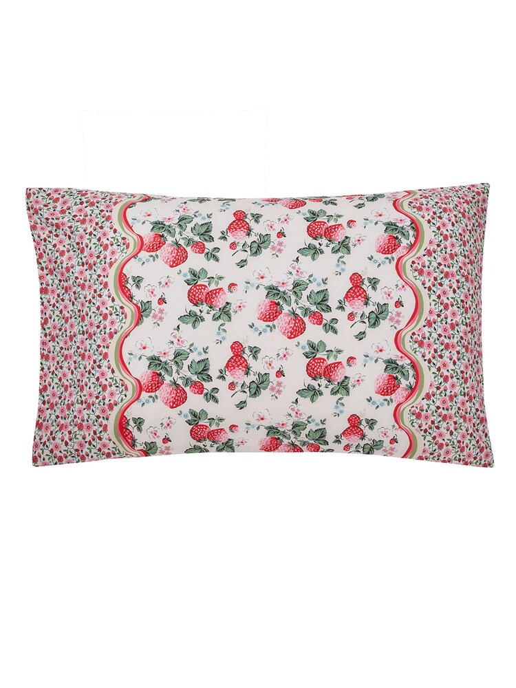 Cath Kidston Pink Set Of 2 Strawberry 100% Cotton Pillowcases - Image 3 of 3 Cath Kidston Pink Set Of 2 Strawberry 100% Cotton Pillowcases - Image 3 of 3
